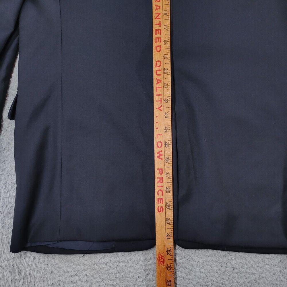 Hickey Freeman Ing Loro Piana Blazer Sport Jacket Mens 41 R Navy Blue 100% Wool - Picture 14 of 16